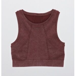 Aerie Offline Seamless Longline Berry Sports Bra